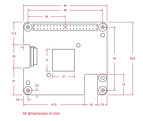 Mechanical Drawing - Raspberry Pi AI HAT+ Boards